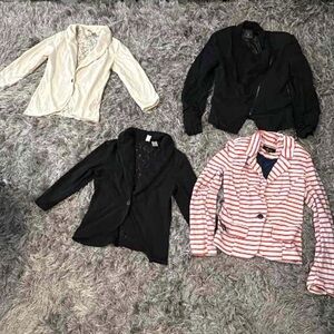 Bundle Chic Striped Red and White Women's Blazer